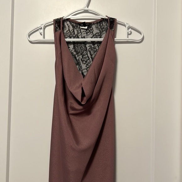 Racerback Cowl Neck Tank with Open Lace Back - Picture 4 of 4